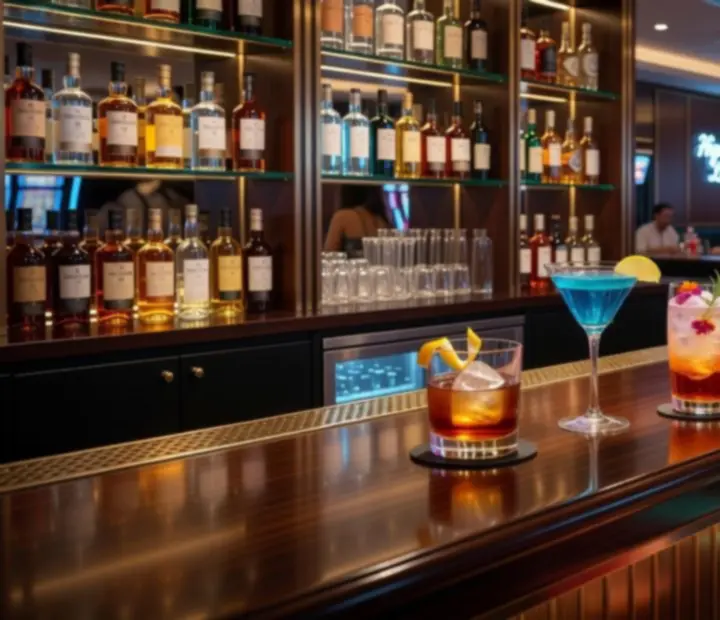 Signature kokteli i elegantan bar u CeliaBet casino restoranu.